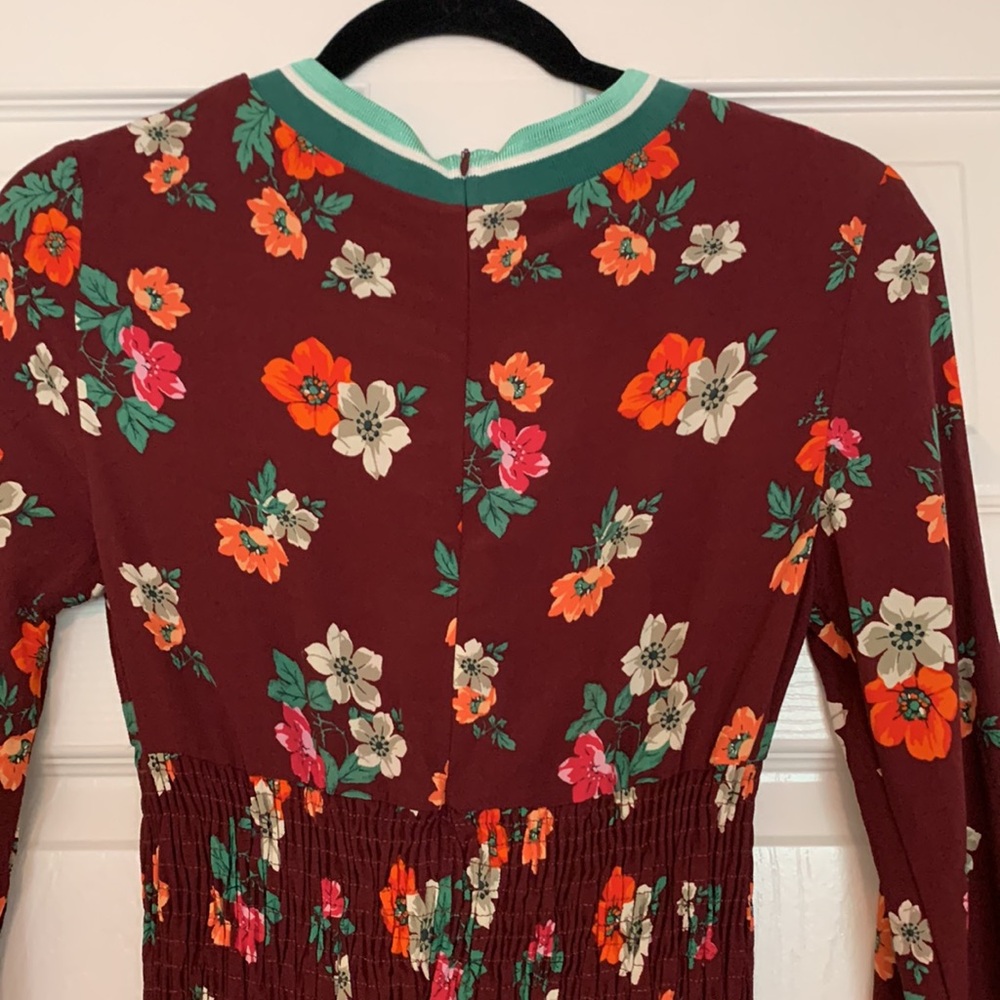 Maje Roskea Floral Smocked Mini Dress - Picture 8 of 14